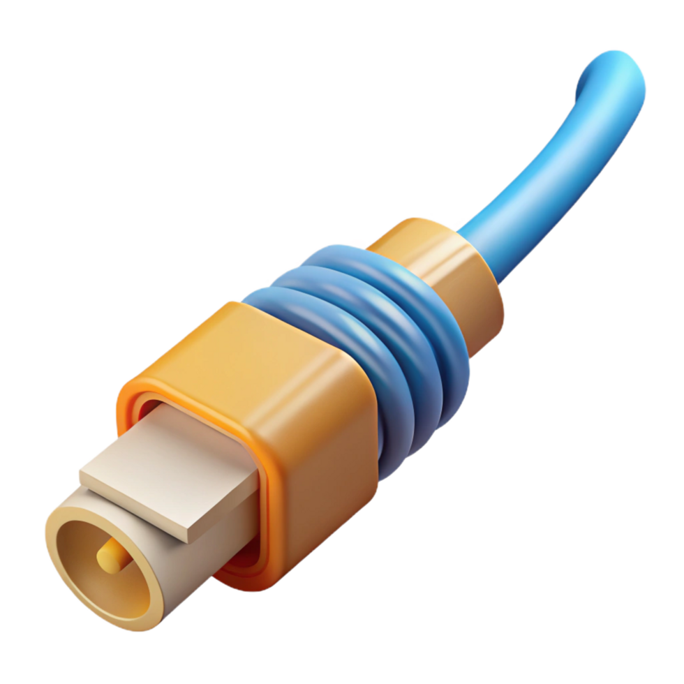 wonderful abstract Fiber optic cable connector, authentic png