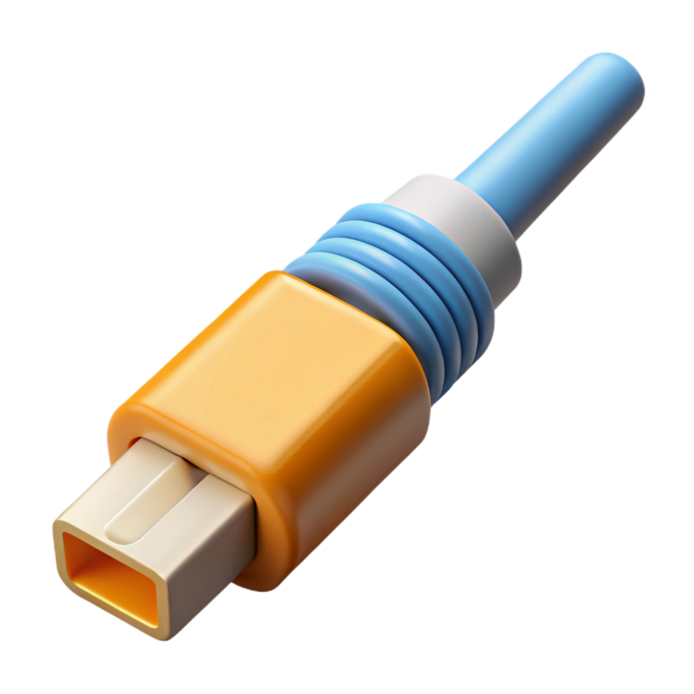 stunning creative Fiber optic cable connector, professional png