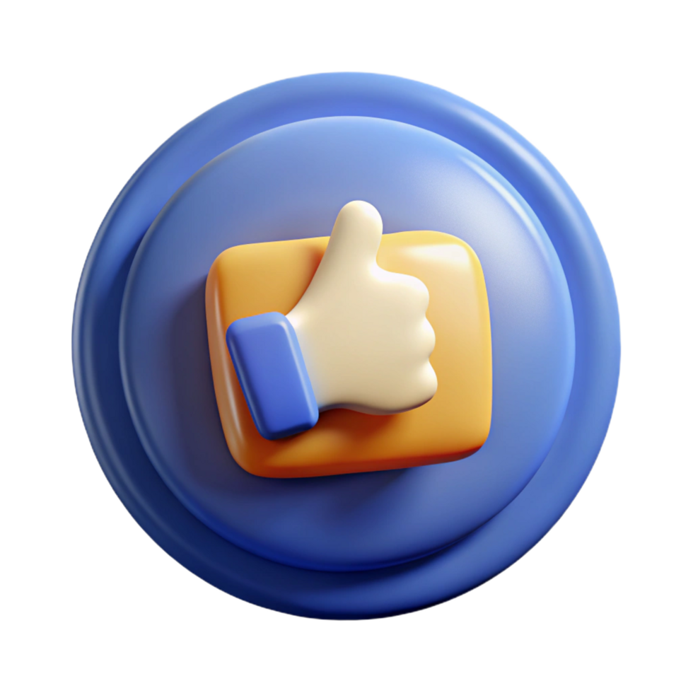 impressive abstract Social media like button icon, exclusive png