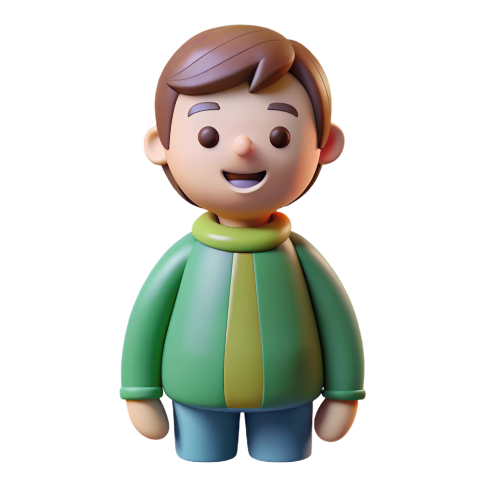 wonderful contemporary 3D printed figurine, high resolution png