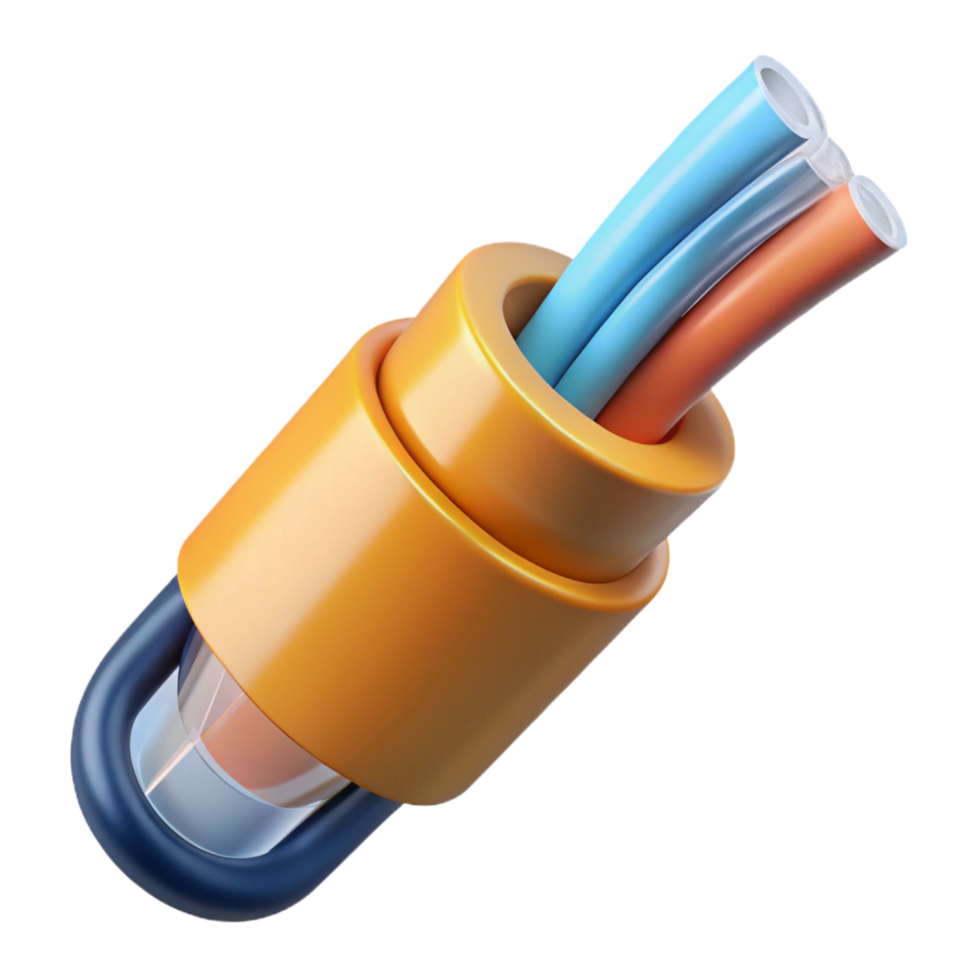magnificent classic Damaged fiber optic cable, original png