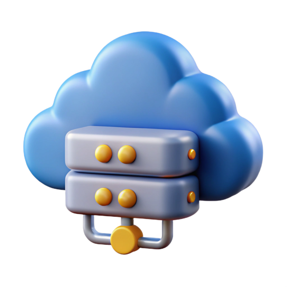magnificent modern Cloud computing server icon, original png