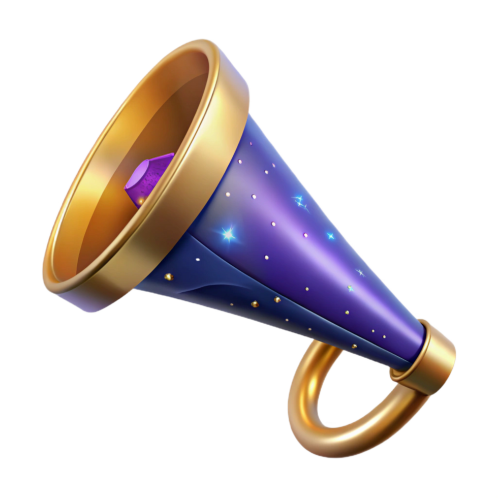 stunning vintage Party Horn with Noisemaker Isolated on Transparent Background professional png