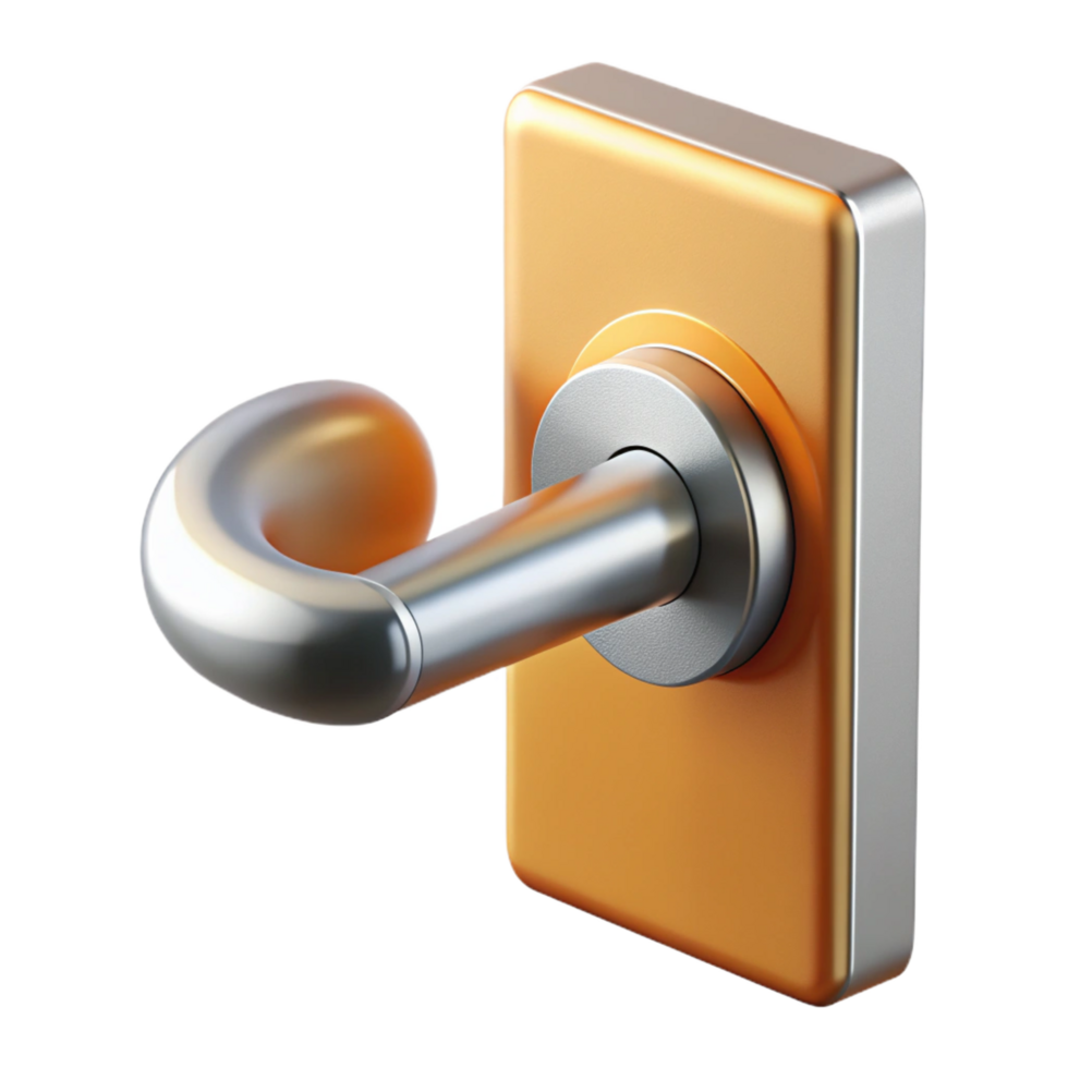 serene modern Bauhaus style door handle, exclusive png