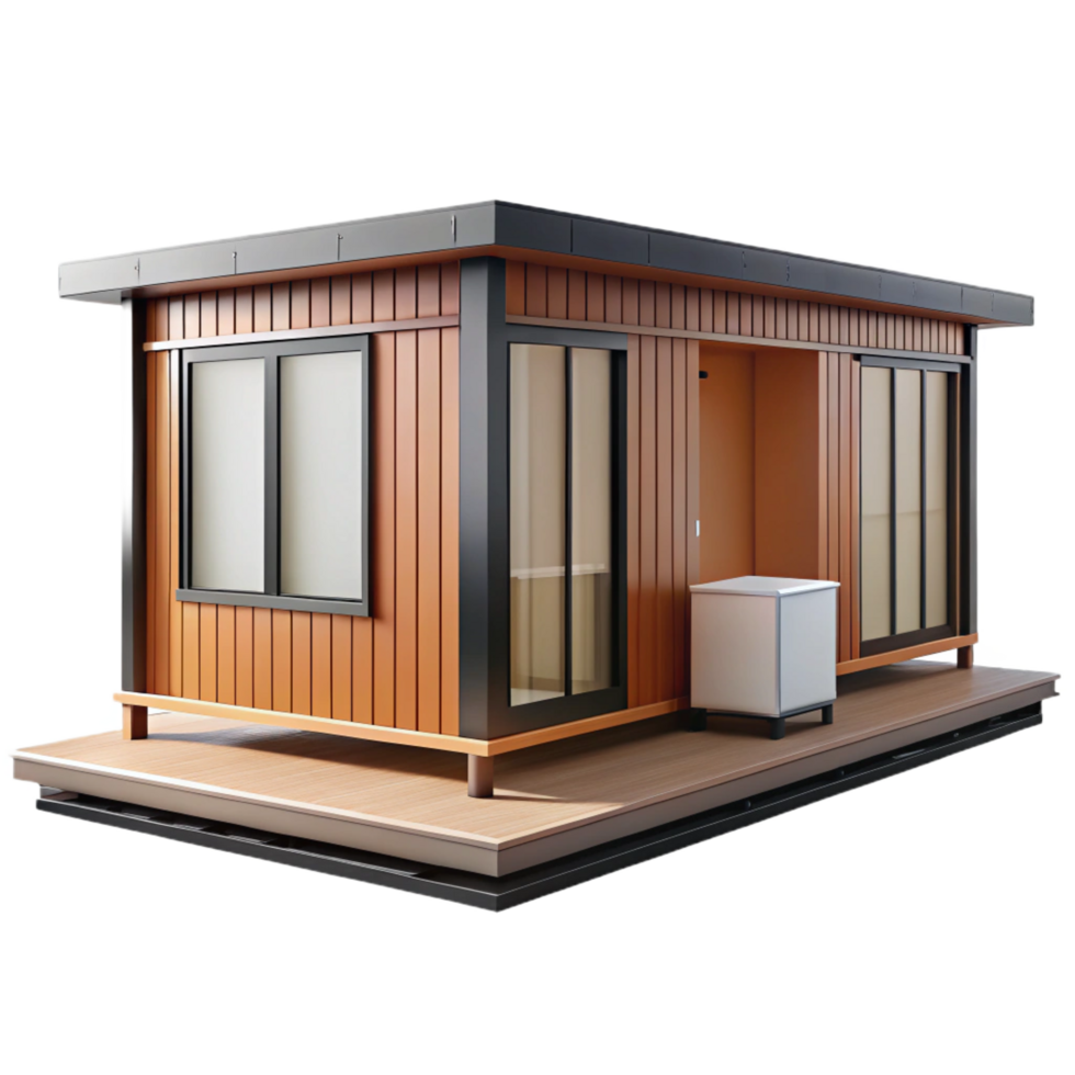 beautiful rustic Prefabricated modular home unit, genuine png