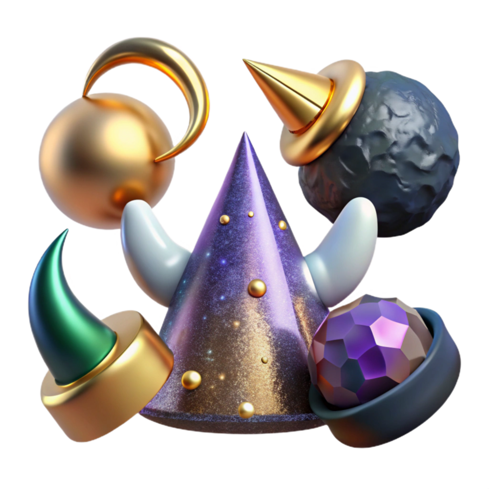 dramatic creative Party Supplies Horns and Hats Transparent Background authentic png