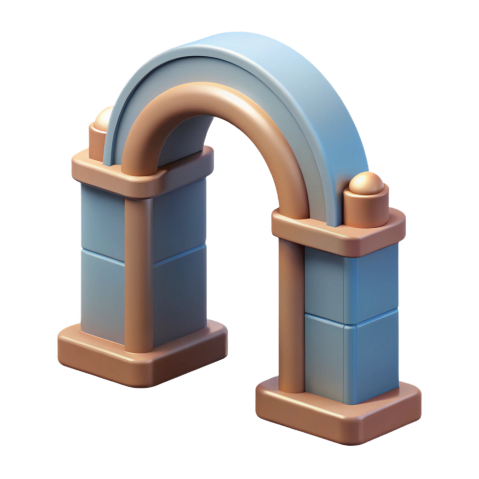 wonderful minimalist Arch bridge keystone detail, original png