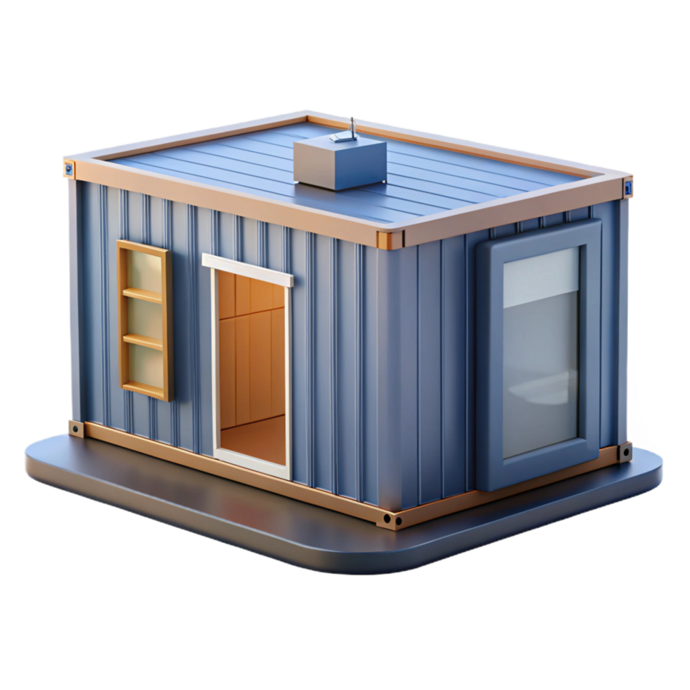 serene contemporary Shipping container home modification, detailed png
