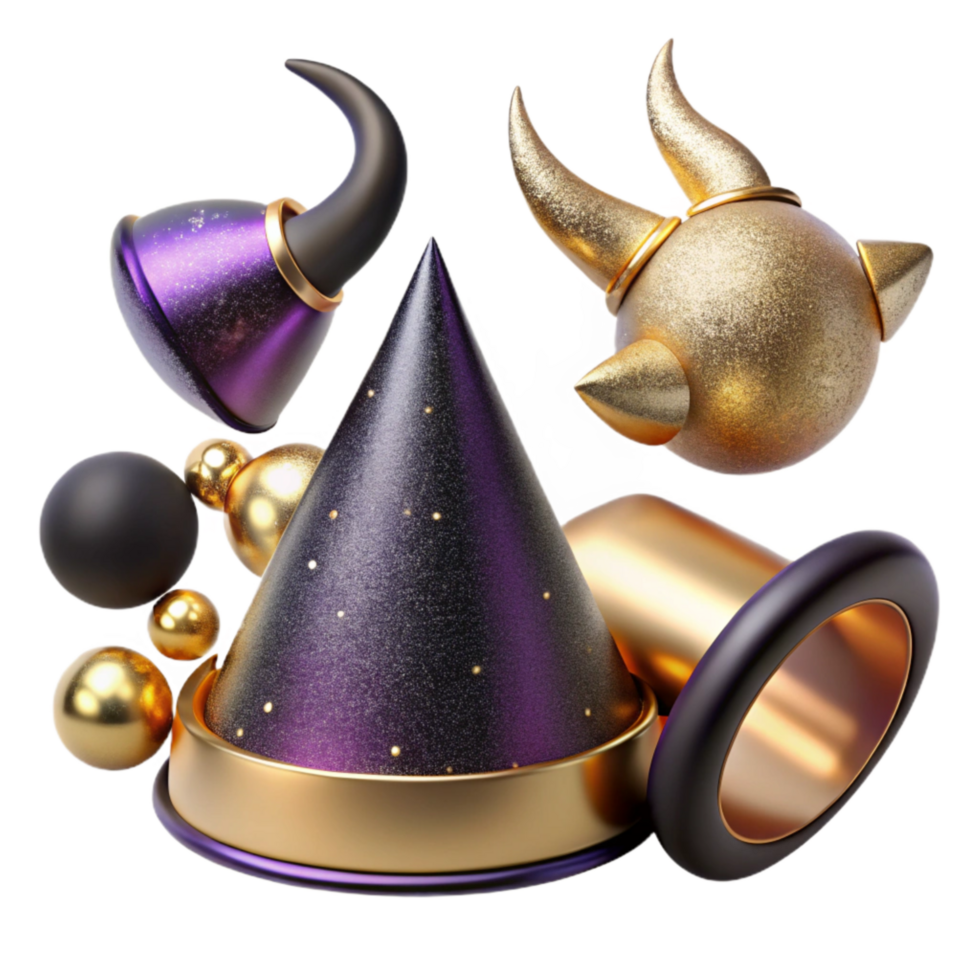 extraordinary creative Party Supplies Horns and Hats Transparent Background professional png