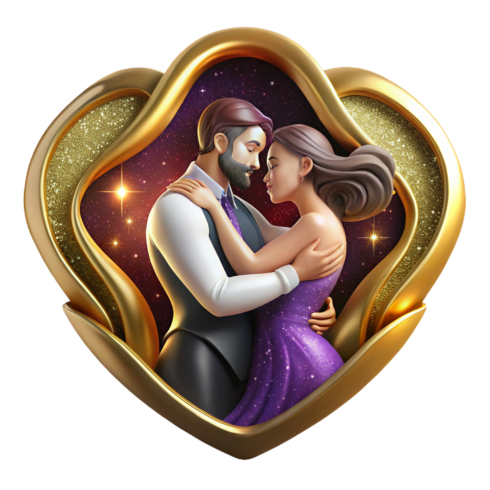 wonderful traditional Passionate Tango Embrace Cutout with Intense Backlighting exclusive png