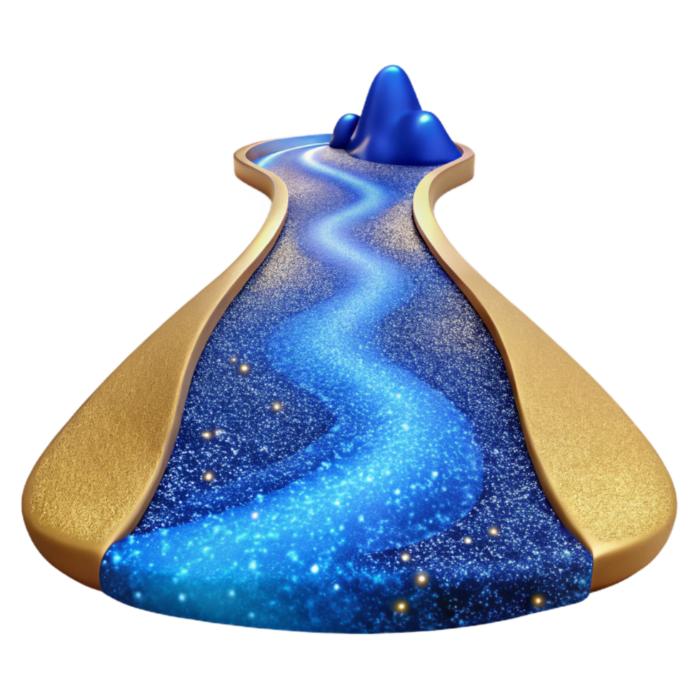 wonderful artistic Path Leading to a Waterfall Transparent Element professional png