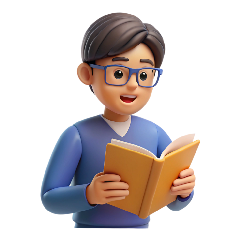 serene traditional Concentrated student studying original png