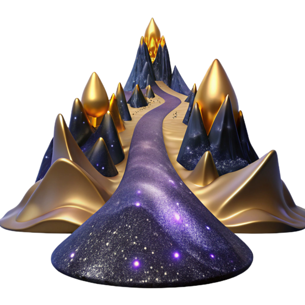 extraordinary contemporary Path Leading to a Waterfall Transparent Element genuine png
