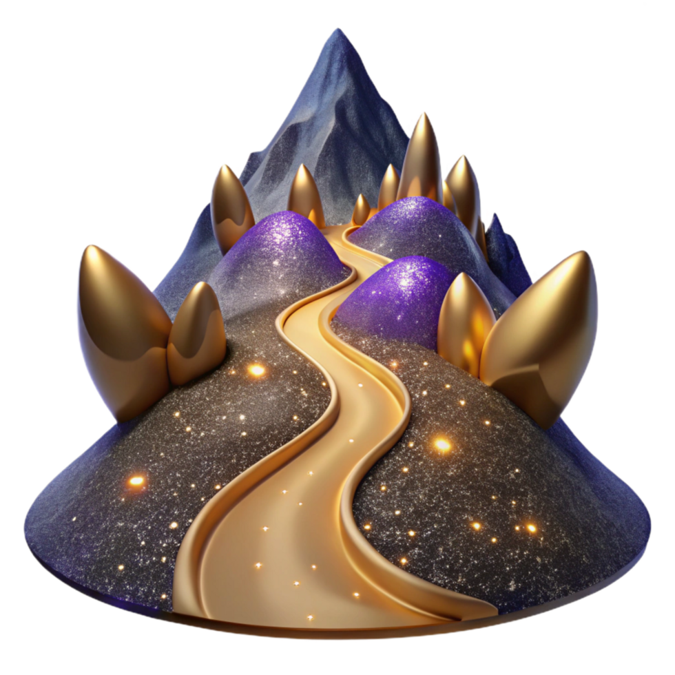 extraordinary creative Path Leading to a Waterfall Transparent Element genuine png