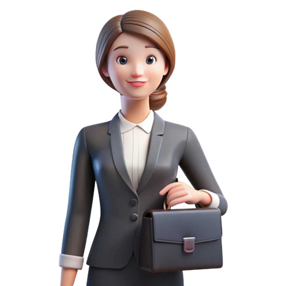 stunning minimalist Professional businesswoman holding a briefcase high resolution png