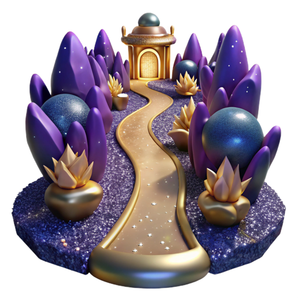 wonderful classic Path Leading to a Waterfall Transparent Element authentic png