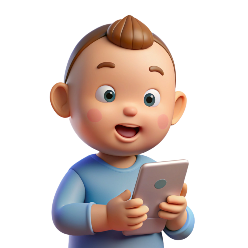 magnificent contemporary Engaged baby looking at a mobile authentic png