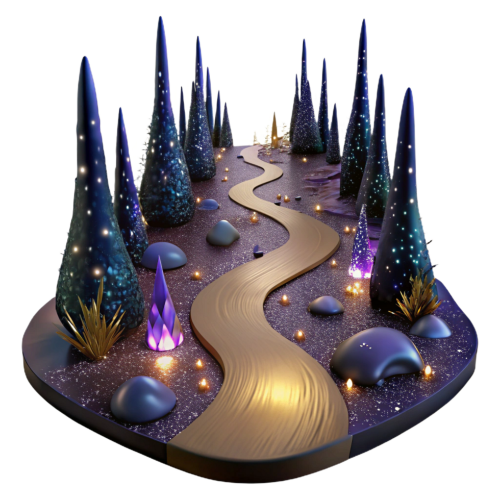 vibrant traditional Path Through a Cypress Swamp with Dark Water Cutout high quality png