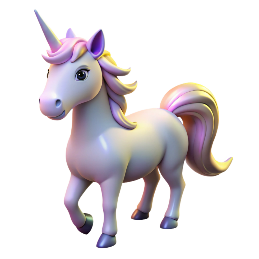 vibrant abstract A magical unicorn, horn glowing brightly original png