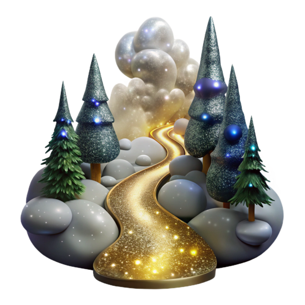 serene contemporary Path Through a Forest with Fog and Mist Cutout png