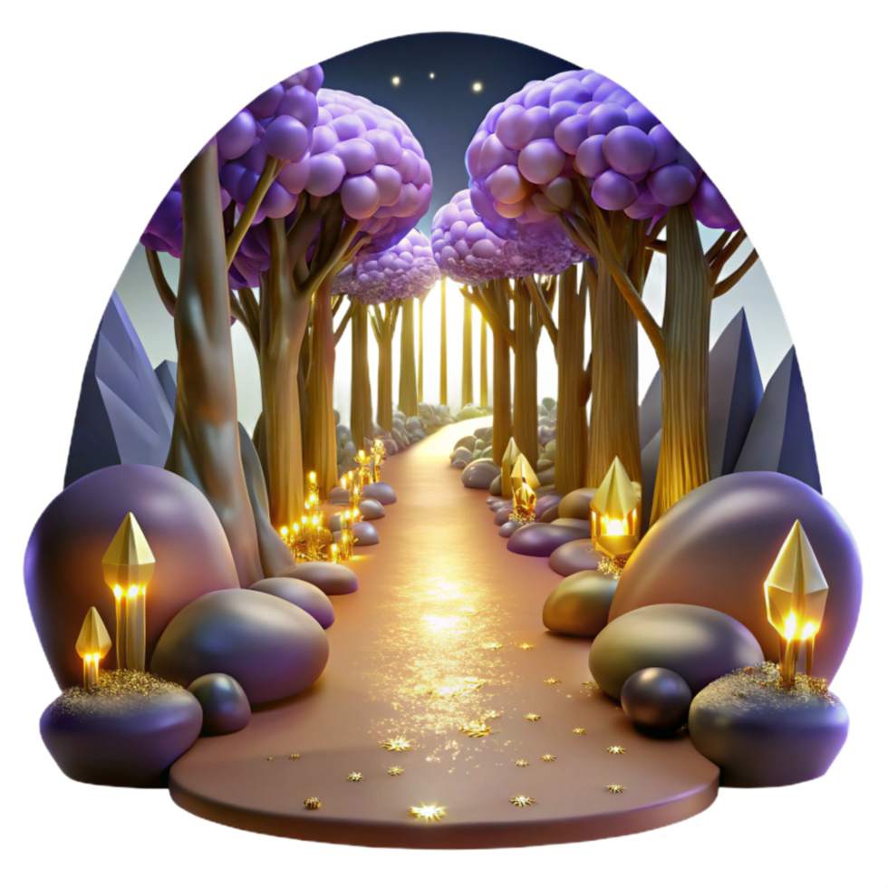 dramatic contemporary Path Through a Forest with Fog and Mist Cutout genuine png
