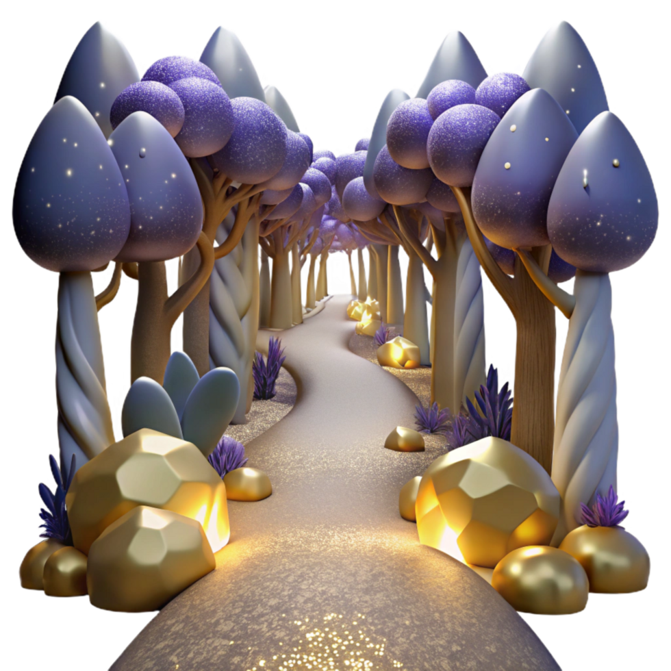 vibrant abstract Path Through a Forest with Fog and Mist Cutout png