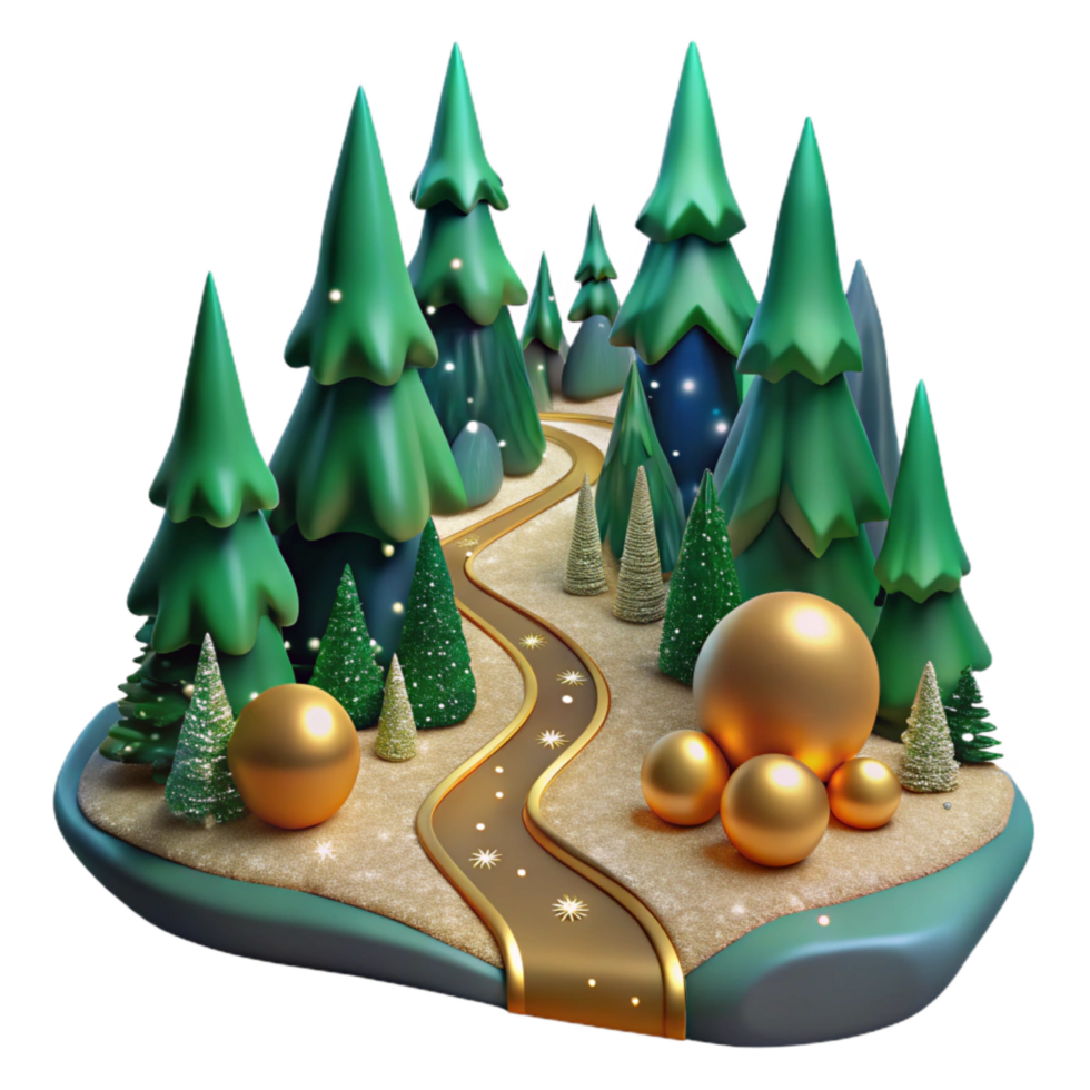elegant artistic Path Through a Pine Forest with Fallen Needles Cutout high quality png