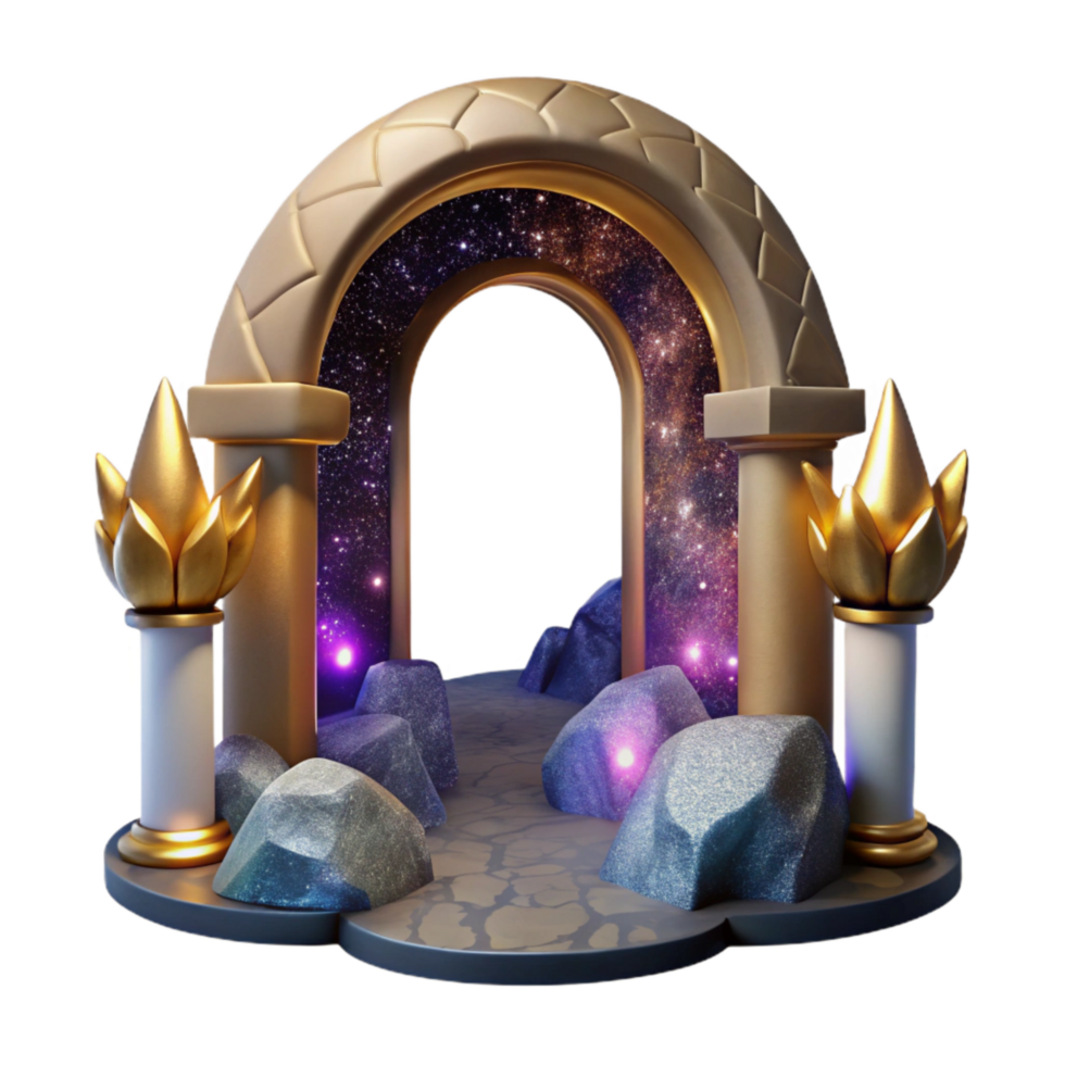 magnificent vintage Path Through Archway in Ancient Ruins Isolated high resolution png