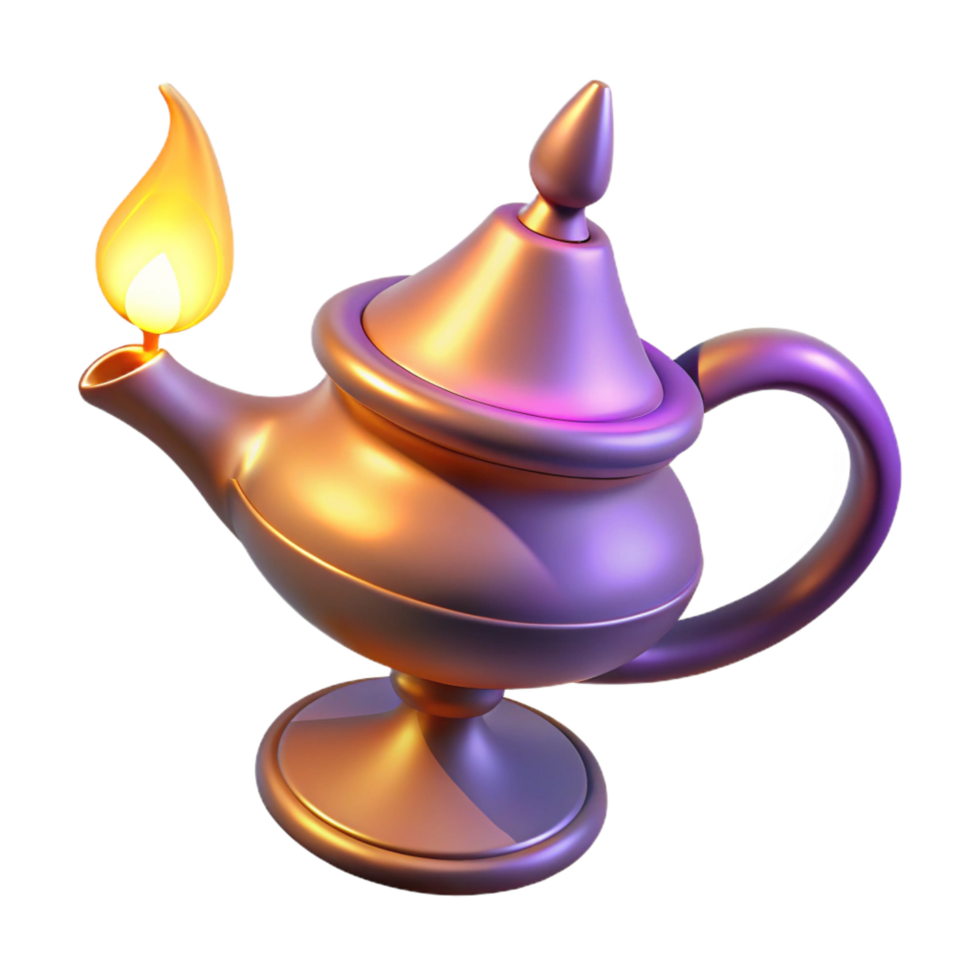 wonderful modern A magical lamp, emitting a soft glow professional png
