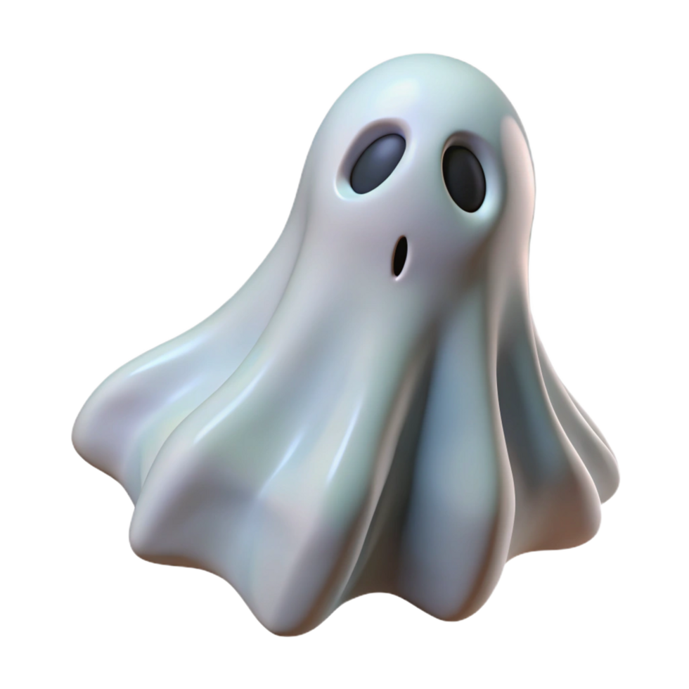 dramatic modern A spooky ghost, translucent and flowing 4K png