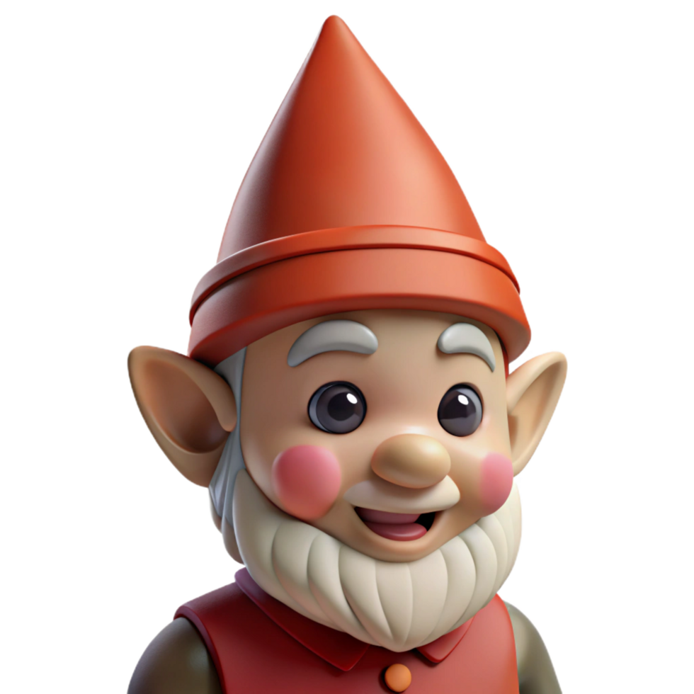 dramatic rustic A mischievous gnome, with a pointed hat premium png
