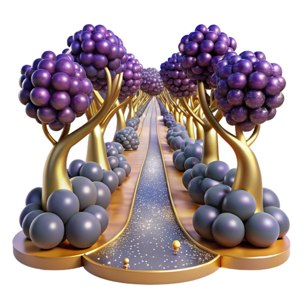 impressive rustic Path Through a Vineyard with Grape Vines Isolated original png