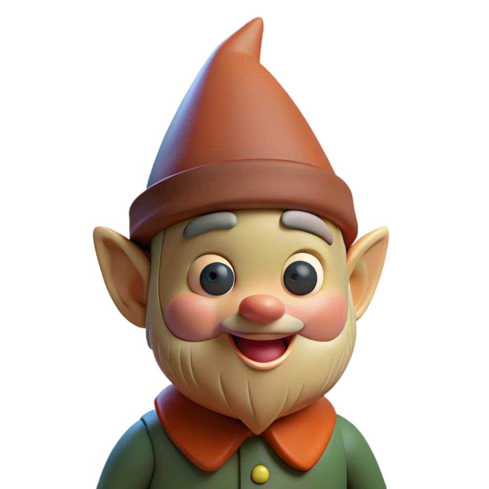 wonderful modern A mischievous gnome, with a pointed hat high quality png