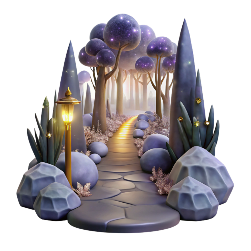 extraordinary minimalist Path Through Misty Forest with Soft Lighting Transparent Cutout premium png