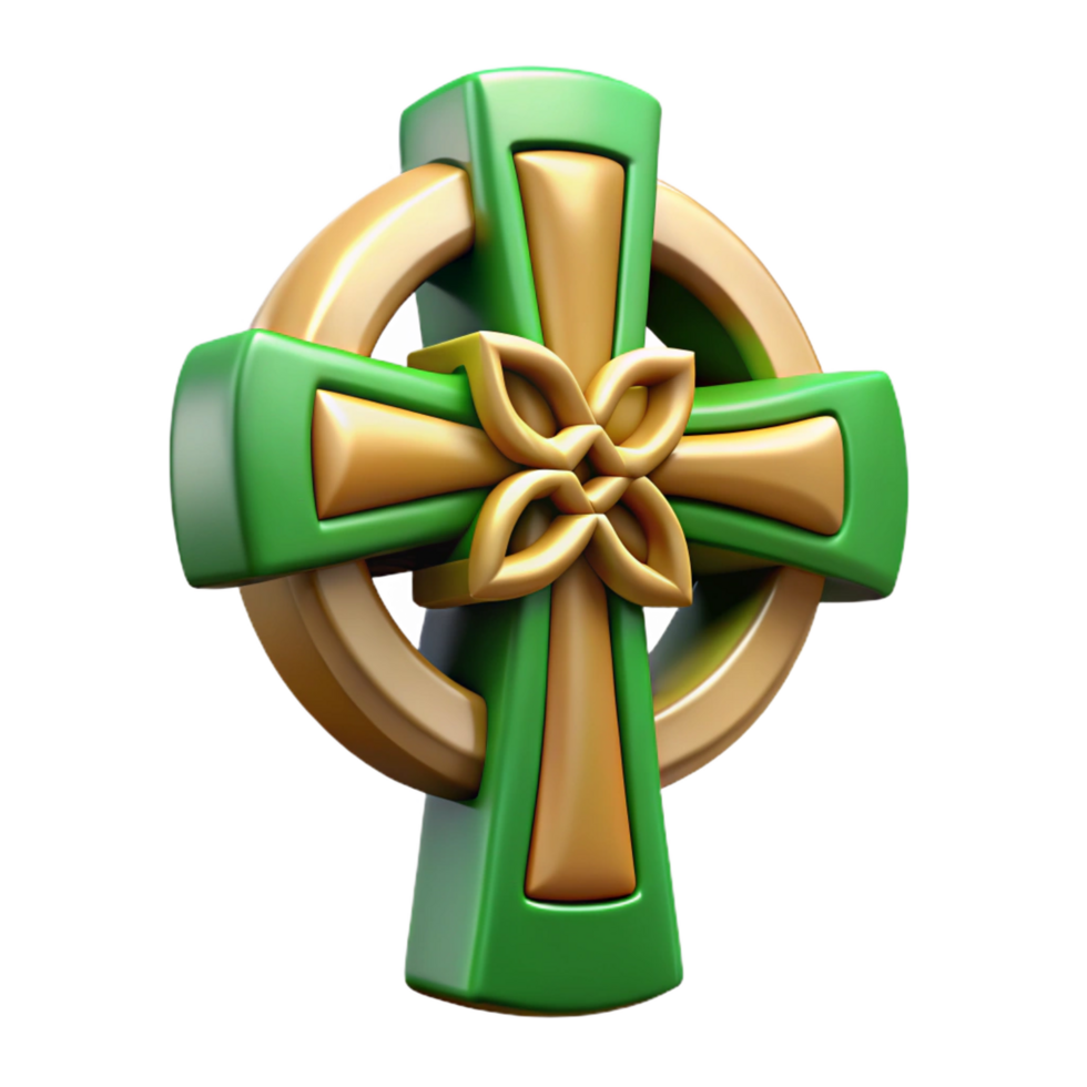 beautiful abstract Celtic cross, religious symbol, high quality png