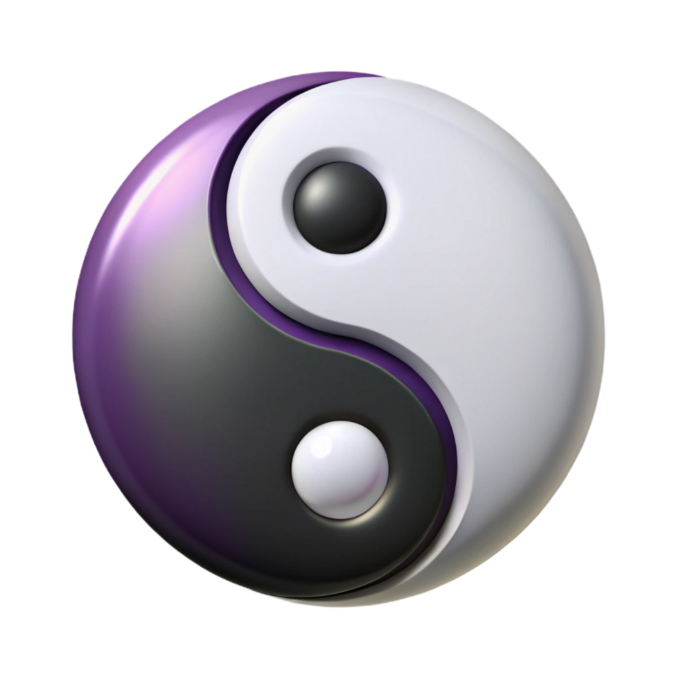 wonderful vintage Yin Yang symbol, Taoist symbol, authentic png