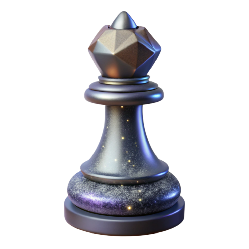 vibrant artistic Pawn Chess Piece Front View Isolated Element premium png