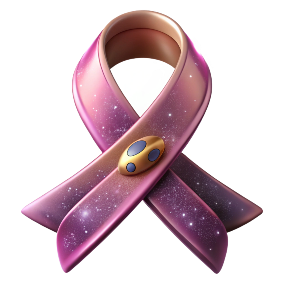 serene contemporary Pink Ribbon Awareness Symbol Cutout Transparent Background authentic png