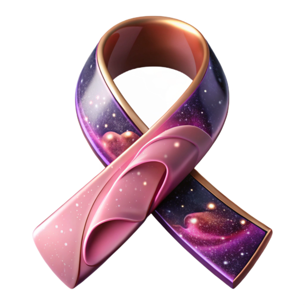 magnificent creative Pink Ribbon Awareness Symbol Cutout Transparent Background png