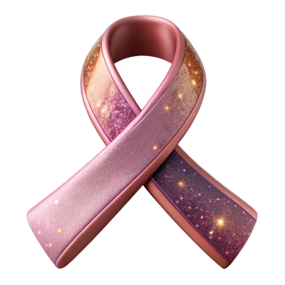 magnificent abstract Pink Ribbon Awareness Symbol Cutout Transparent Background high quality png
