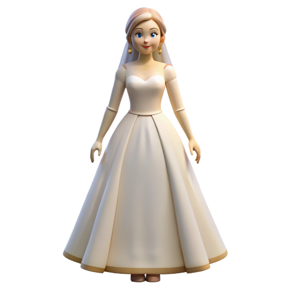 extraordinary abstract Elegant bride in a wedding dress, original png