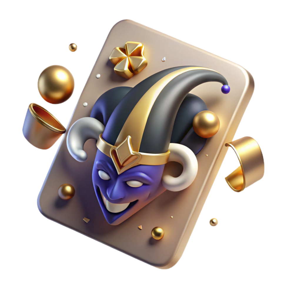 dramatic modern Playing Card Joker Unpredictability Symbol Transparent Background detailed png