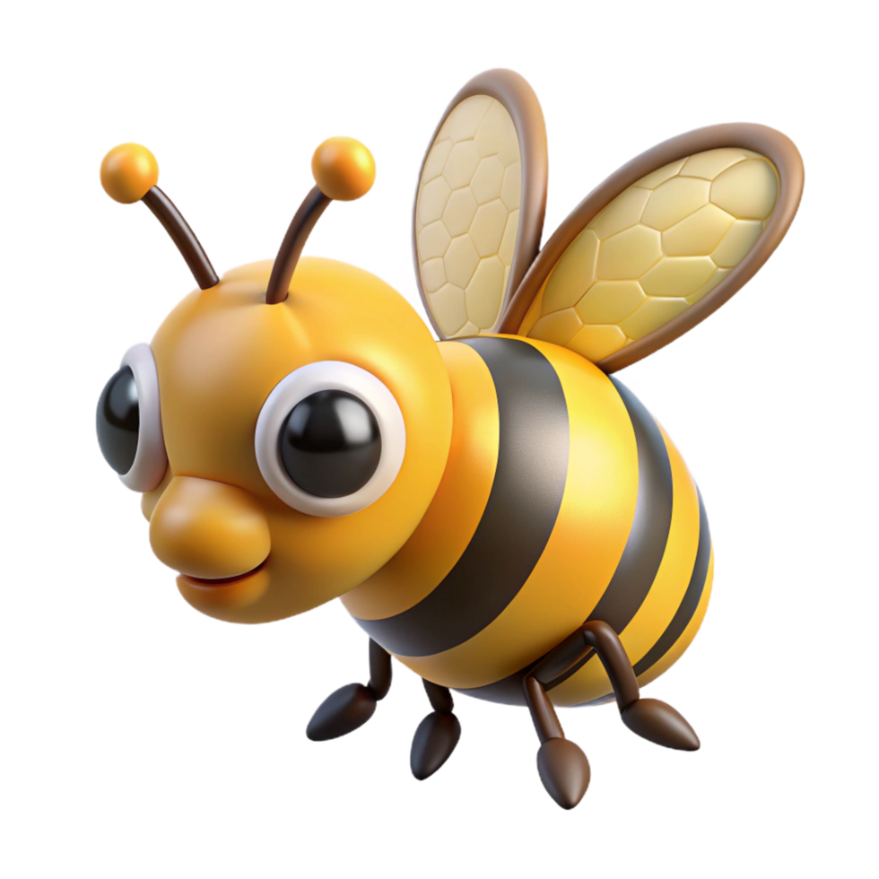 serene abstract Busy bee collecting pollen, 4K png
