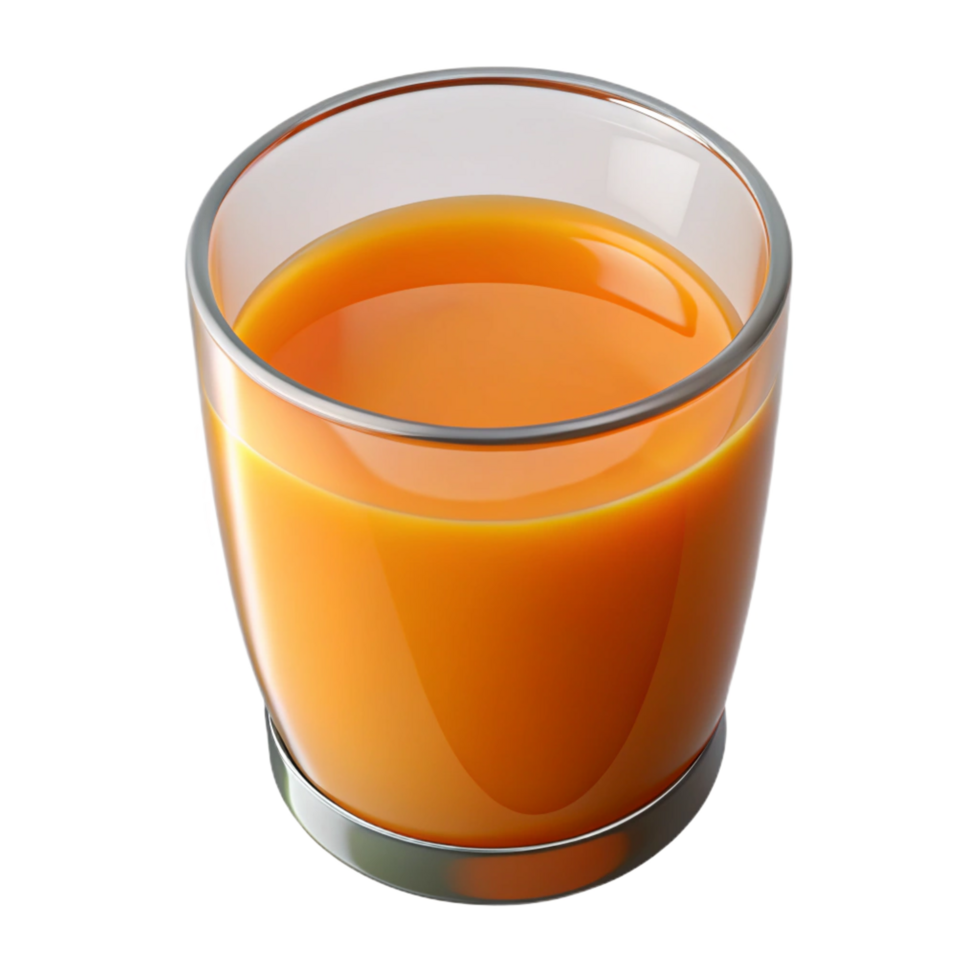 dramatic abstract Glass of refreshing orange juice, authentic png