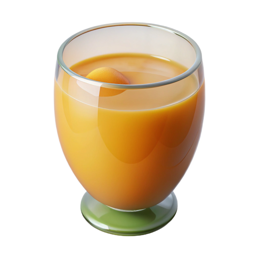 vibrant vintage Glass of refreshing orange juice, authentic png