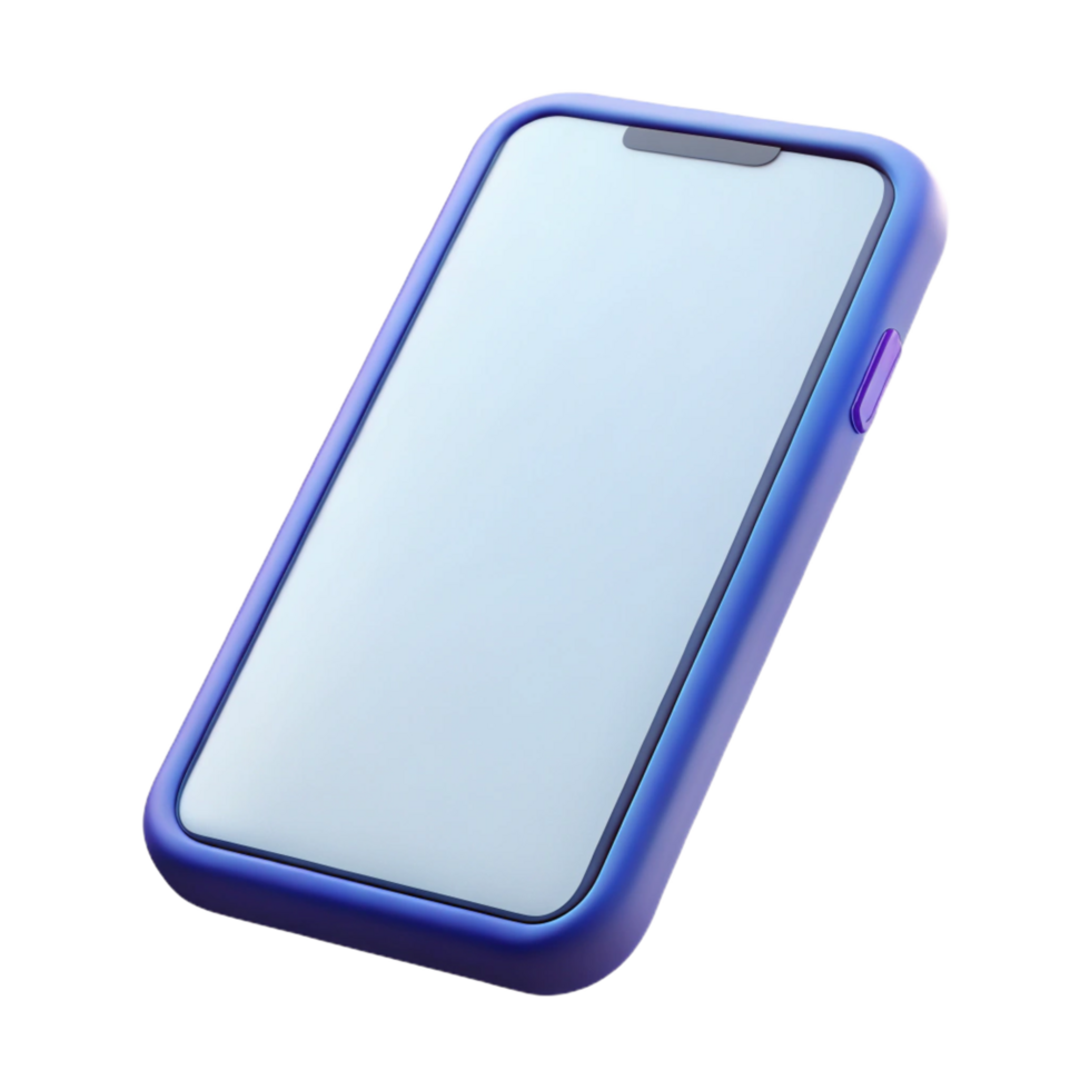 impressive rustic Mobile phone with blank screen, professional png