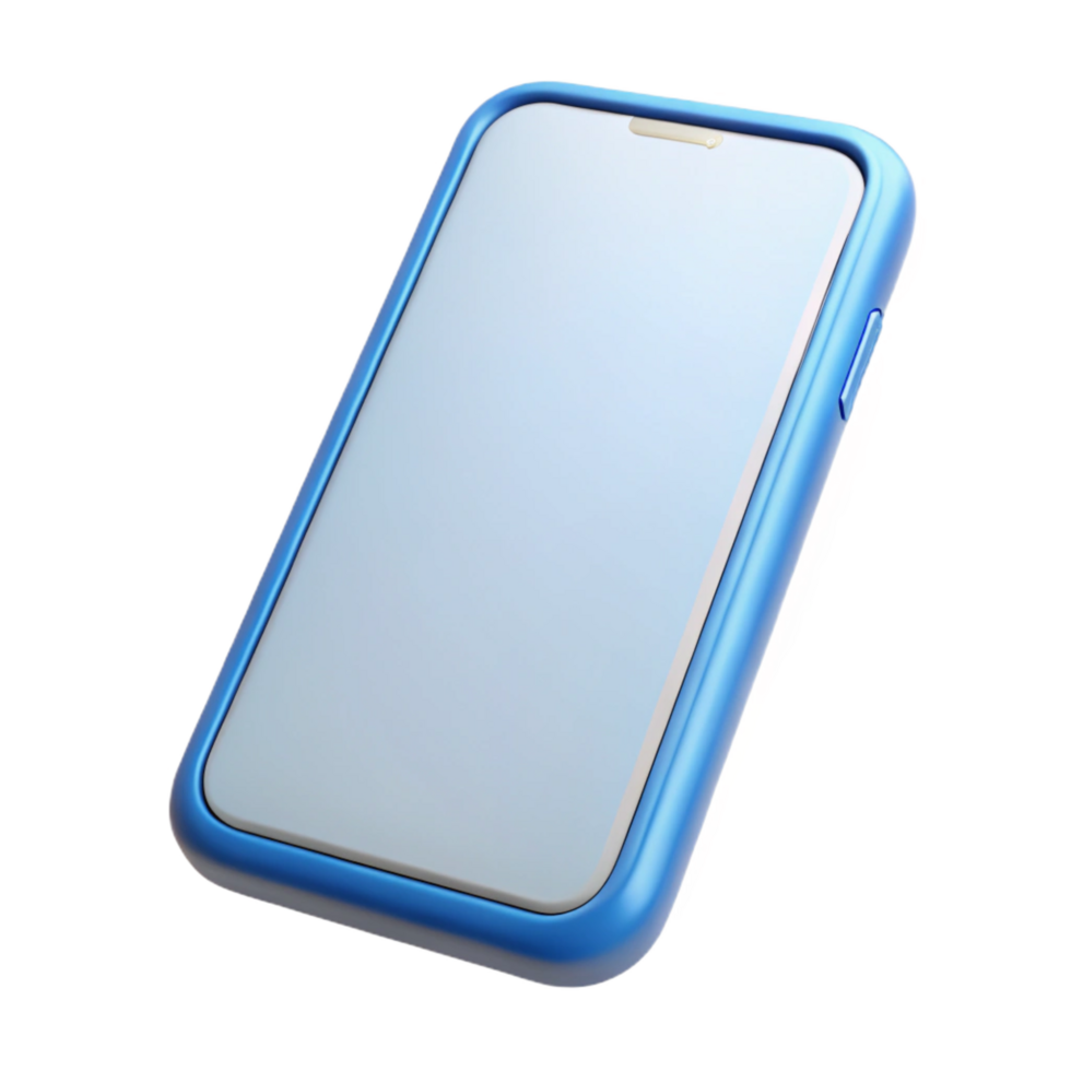 dramatic minimalist Mobile phone with blank screen, high resolution png