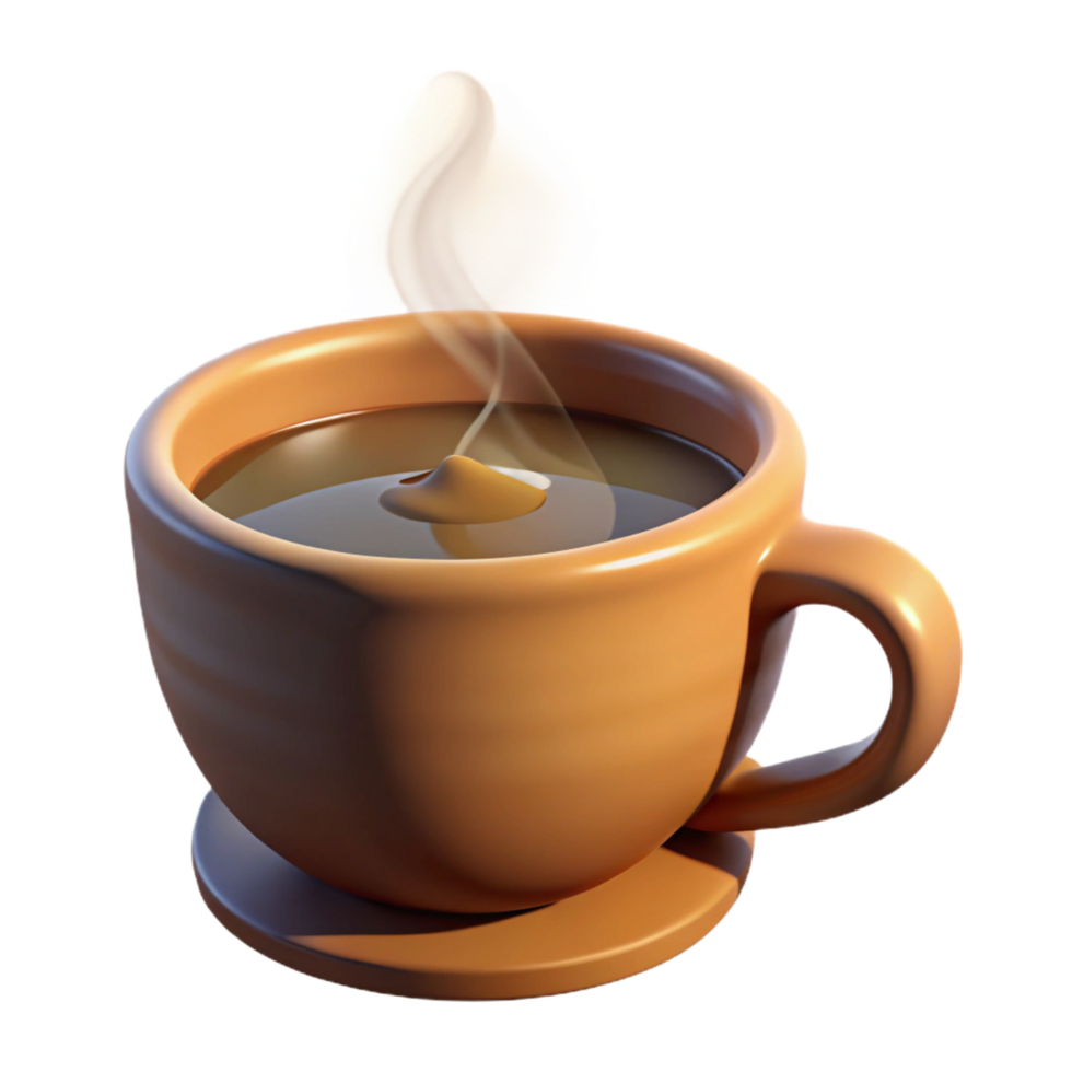 serene rustic Steaming cup of coffee, authentic png