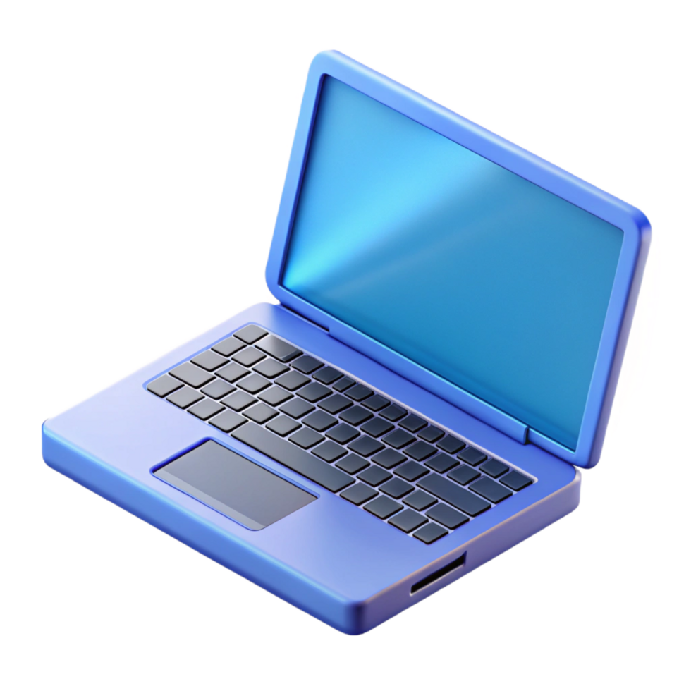 stunning artistic Laptop computer with open lid, authentic png