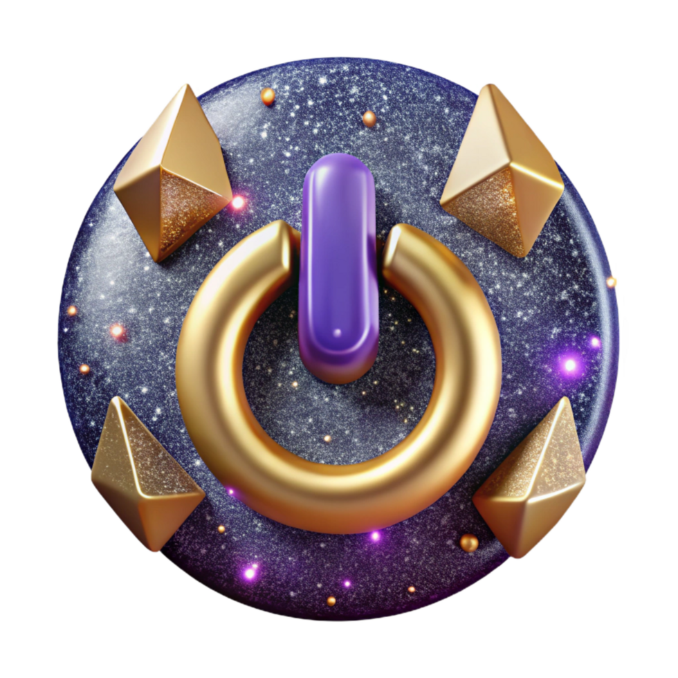 dramatic artistic Power Icon Isolated with on Off Symbol authentic png